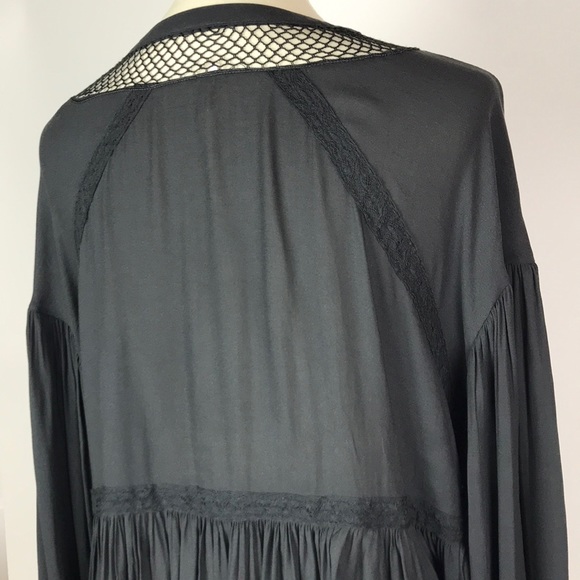 Free People Grey Peasant Top - Picture 6 of 8